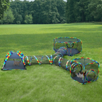 🐾 Outdoor Cat Enclosure Tent – Portable Mesh Playhouse with Tunnel & Carry Bag for Patio or Yard