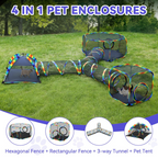 🐾 Outdoor Cat Enclosure Tent – Portable Mesh Playhouse with Tunnel & Carry Bag for Patio or Yard