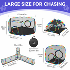 🐾 Outdoor Cat Enclosure Tent – Portable Mesh Playhouse with Tunnel & Carry Bag for Patio or Yard