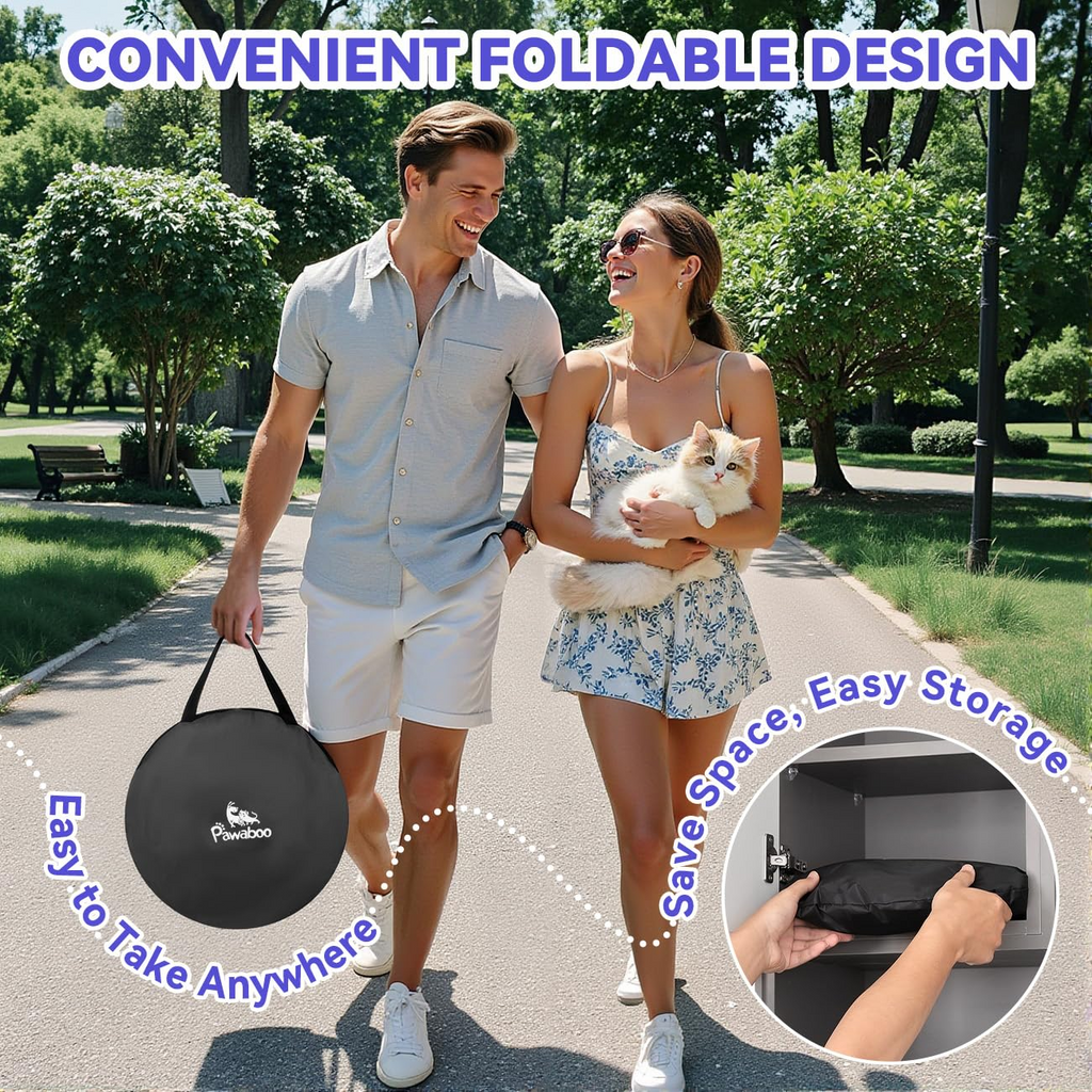 🐾 Outdoor Cat Enclosure Tent – Portable Mesh Playhouse with Tunnel & Carry Bag for Patio or Yard